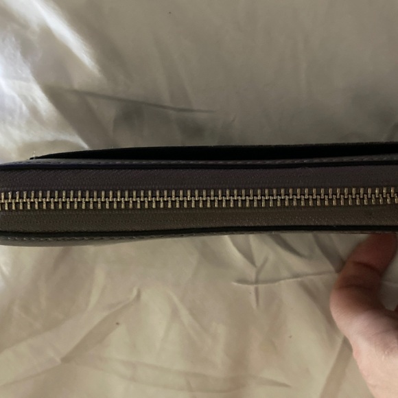 Coach Gray Metallic Zip Around Wallet - Picture 5 of 5